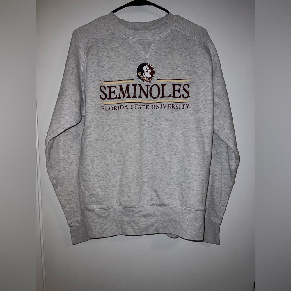 Unisex FSU Florida State Crewneck Swester Gray